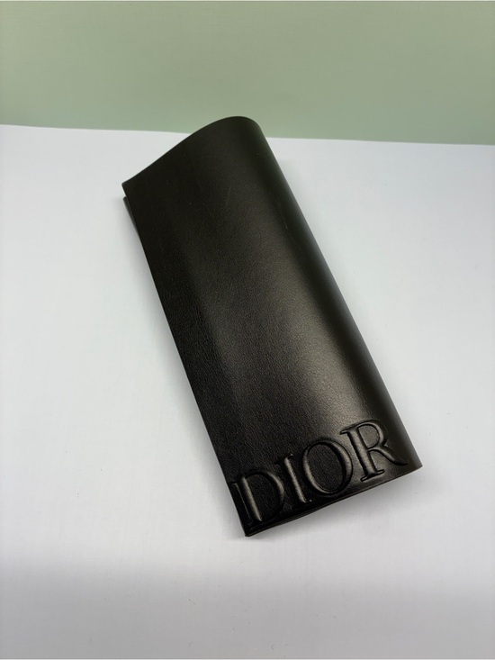 Dior Other - Dior Black Embossed Leather Sunglasses Sleeve